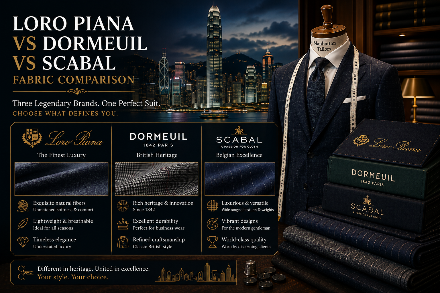 Loro Piana vs Dormeuil vs Scabal: Which Premium Fabric House Makes the Best Bespoke Suit?
