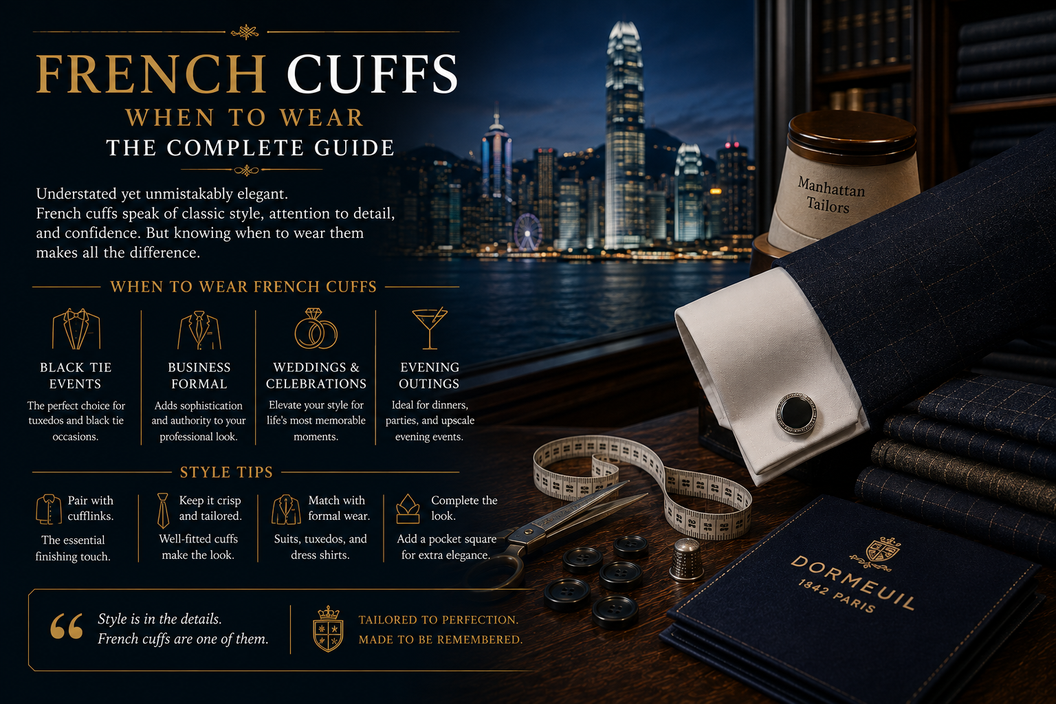 French Cuffs: When to Wear Them, When Not To, and How to Wear Them Correctly